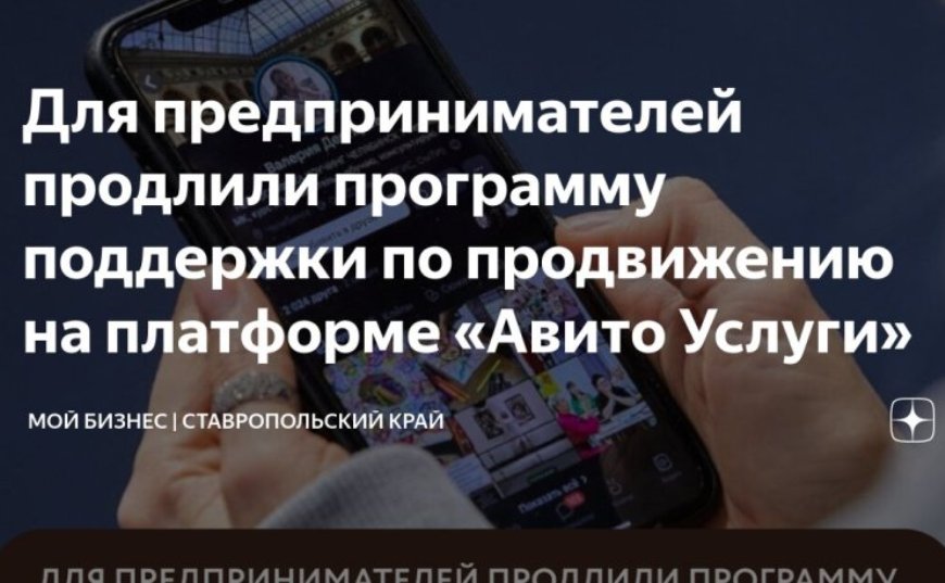 Для предпринимателей продлили программу поддержки по продвижению на платформе «Авито Услуги».